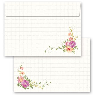 Briefumschläge BLUMENBRIEF - 25 Stück C6 (ohne Fenster) Blumen & Blüten, Blumenmotiv, Paper-Media