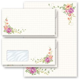 Briefpapier-Sets BLUMENBRIEF Blumenmotiv Blumen &...