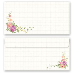BLUMENBRIEF Briefpapier Sets Blumenmotiv CLASSIC Briefpapier Set, 100 tlg., DIN A4 & DIN LANG im Set., SOC-8355-100