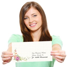 Briefpapier Set BLUMENBRIEF - 100-tlg. DL (ohne Fenster)