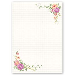 Motiv-Briefpapier-Sets Blumen & Blüten, BLUMENBRIEF Briefpapier Set, 200 tlg. - DIN A4 & DIN LANG im Set. | Online bestellen! | Paper-Media