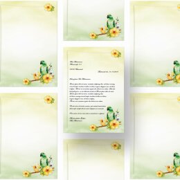 Briefpapier GRÜNER PAPAGEI - DIN A4 Format 250 Blatt