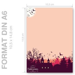 Briefpapier HAPPY HALLOWEEN - DIN A6 Format 100 Blatt