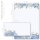 Briefpapier Set BLAUE HORTENSIEN - 40-tlg. DL (ohne Fenster)