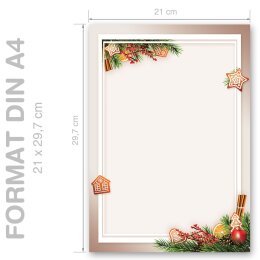 Briefpapier LEBKUCHENZEIT - DIN A4 Format 20 Blatt