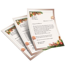 Briefpapier LEBKUCHENZEIT - DIN A4 Format 20 Blatt