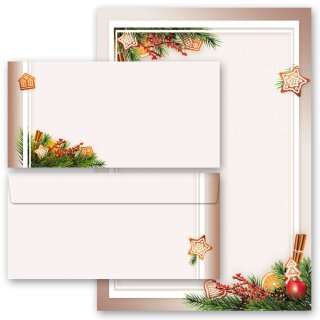 Briefpapier Set LEBKUCHENZEIT - 40-tlg. DL (ohne Fenster)