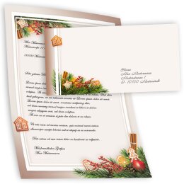 Briefpapier Set LEBKUCHENZEIT - 40-tlg. DL (ohne Fenster)