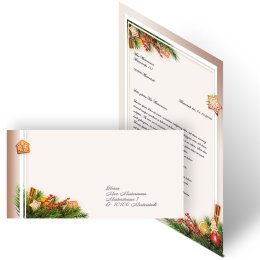 Briefpapier Set LEBKUCHENZEIT - 40-tlg. DL (ohne Fenster)