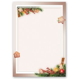 Briefpapier Set LEBKUCHENZEIT - 40-tlg. DL (mit Fenster)