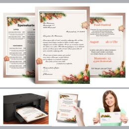 Briefpapier Set LEBKUCHENZEIT - 40-tlg. DL (mit Fenster)