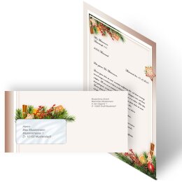 Briefpapier Set LEBKUCHENZEIT - 40-tlg. DL (mit Fenster)