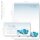 Briefpapier Set BLAUE WEIHNACHTSGESCHENKE - 100-tlg. DL (mit Fenster)