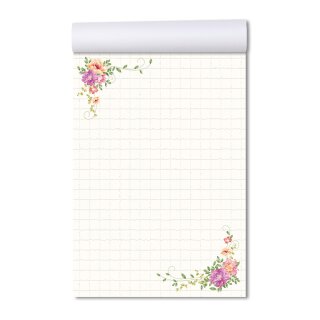 Notizblöcke BLUMENBRIEF | DIN A5 Format | 4 Blöcke Blumen & Blüten, , Paper-Media