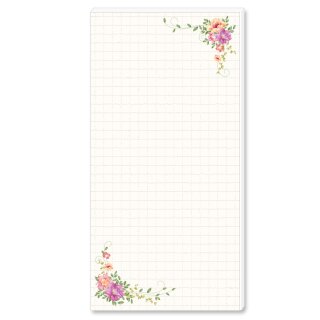 Notizblöcke BLUMENBRIEF | DIN LANG Format | 2 Blöcke Blumen & Blüten, , Paper-Media
