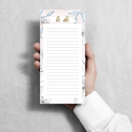 Notizblöcke To do-Liste BLOOM | DIN LANG Format | 2 Blöcke