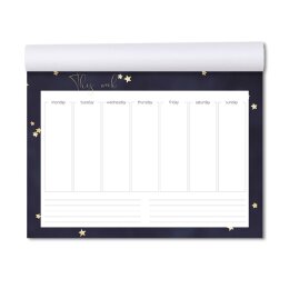 Wochenplaner-Pad STARS | DIN A4 Format | 1 Block