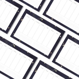 Wochenplaner-Pad STARS | DIN A4 Format | 1 Block