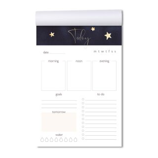 Tagesplaner-STARS | DIN A5 Format 2 Blöcke