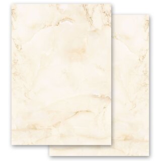 Briefpapier MARMOR BEIGE - DIN A5 Format 50 Blatt Marmor & Struktur, Marmorpapier, Paper-Media