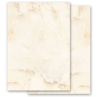 Briefpapier MARMOR BEIGE - DIN A6 Format 100 Blatt Marmor & Struktur, Marmorpapier, Paper-Media