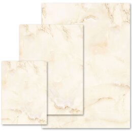 Briefpapier MARMOR BEIGE - DIN A6 Format 100 Blatt