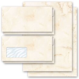 Motiv-Briefpapier-Sets MARMOR BEIGE Marmorpapier Marmor...