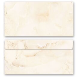 MARMOR BEIGE Briefpapier Sets Marmorpapier ELEGANT Briefpapier Set, 20 tlg., DIN A4 & DIN LANG im Set., SOE-4034-20