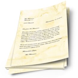 Briefpapier MARMOR HELLGELB - DIN A4 Format 20 Blatt