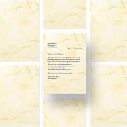 Briefpapier MARMOR HELLGELB - DIN A4 Format 20 Blatt