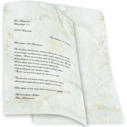 Briefpapier MARMOR HELLGRÜN - DIN A4 Format 100 Blatt