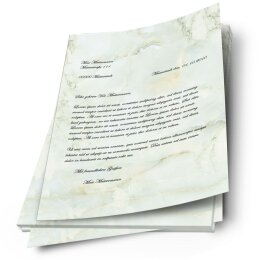 Briefpapier MARMOR HELLGRÜN - DIN A4 Format 100 Blatt