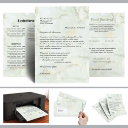 Briefpapier MARMOR HELLGRÜN - DIN A4 Format 100 Blatt
