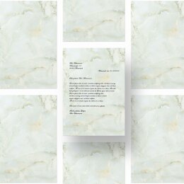 Briefpapier MARMOR HELLGRÜN - DIN A4 Format 100 Blatt