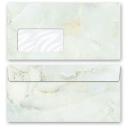 MARMOR HELLGRÜN Briefpapier Sets Marmorpapier ELEGANT Briefpapier Set, 200 tlg., DIN A4 & DIN LANG im Set., SME-4036-200