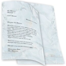 Briefpapier MARMOR HELLBLAU - DIN A4 Format 50 Blatt