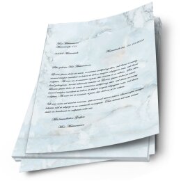 Briefpapier MARMOR HELLBLAU - DIN A4 Format 50 Blatt