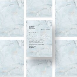 Briefpapier MARMOR HELLBLAU - DIN A4 Format 50 Blatt