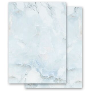 Briefpapier MARMOR HELLBLAU - DIN A5 Format 50 Blatt Marmor & Struktur, Marmorpapier, Paper-Media