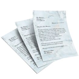 Briefpapier MARMOR HELLBLAU - DIN A5 Format 50 Blatt
