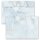 Briefumschläge MARMOR HELLBLAU - 10 Stück C6 (ohne Fenster) Marmor & Struktur, Marmor-Motiv, Paper-Media