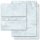 Motiv-Briefpapier Set MARMOR HELLBLAU - 20-tlg. DL (ohne Fenster) Marmor & Struktur, Marmorpapier, Paper-Media