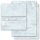 Motiv-Briefpapier Set MARMOR HELLBLAU - 40-tlg. DL (ohne Fenster) Marmor & Struktur, Marmorpapier, Paper-Media