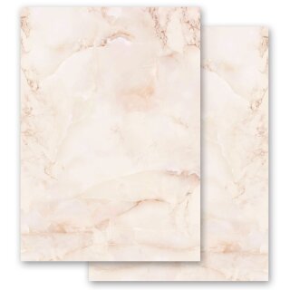 Briefpapier MARMOR TERRACOTTA - DIN A4 Format 20 Blatt Marmor & Struktur, Marmorpapier, Paper-Media