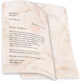 Briefpapier MARMOR TERRACOTTA - DIN A4 Format 20 Blatt
