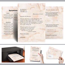 Briefpapier MARMOR TERRACOTTA - DIN A4 Format 20 Blatt