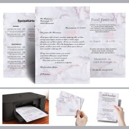 Briefpapier MARMOR FLIEDER - DIN A4 Format 20 Blatt