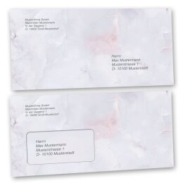Motiv-Briefumschläge Marmor & Struktur, MARMOR FLIEDER 25 Briefumschläge - DIN C6 (162x114 mm) | selbstklebend | Online bestellen! | Paper-Media