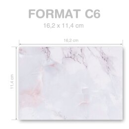 MARMOR FLIEDER Briefumschläge Marmor-Umschläge CLASSIC 25 Briefumschläge, DIN C6 (162x114 mm), C6-4039-25