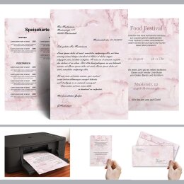 Briefpapier MARMOR MAGENTA - DIN A4 Format 50 Blatt